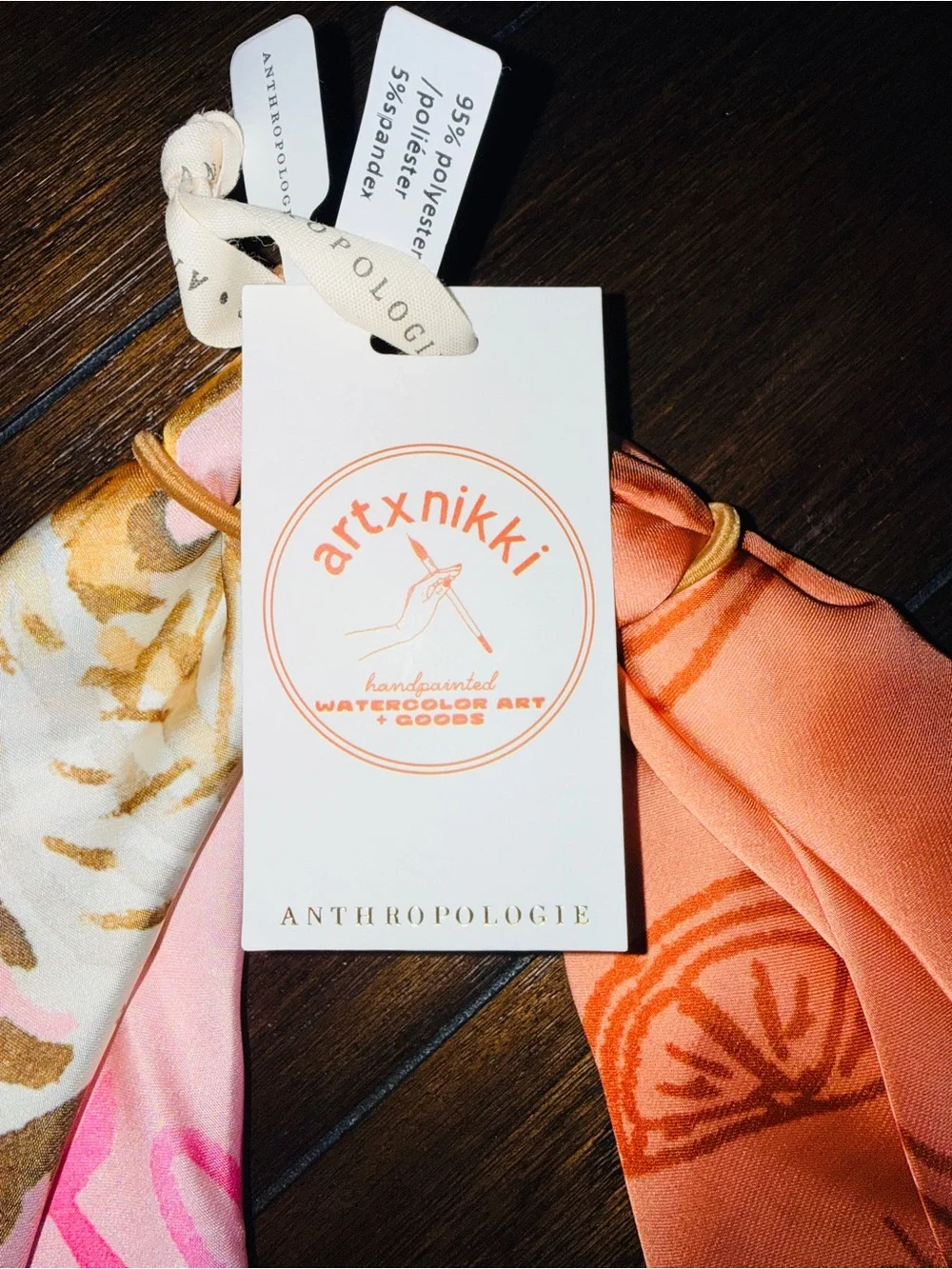 NWT - Nikki Ackerman + Anthropologie - ArtXNikki Head Scarves, Set of 2